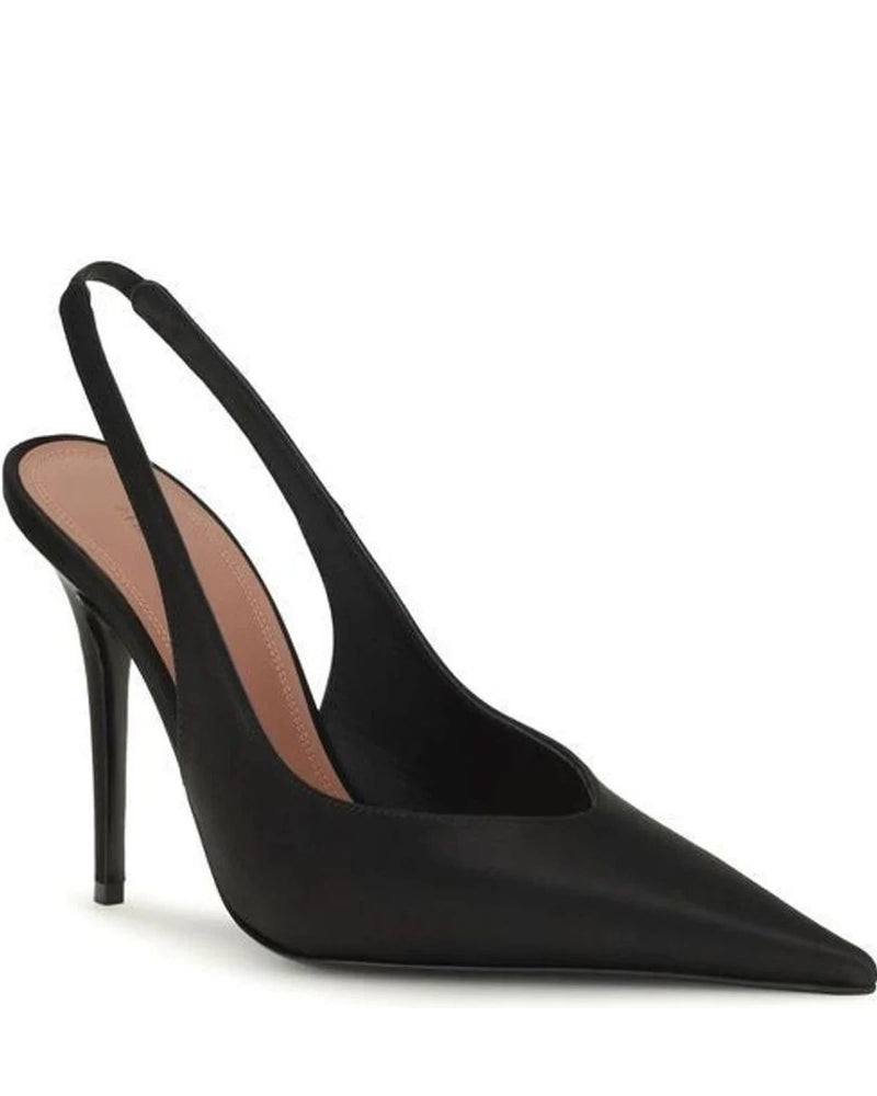 Amina Muaddi Pumps in black, Silk Satin — view 2