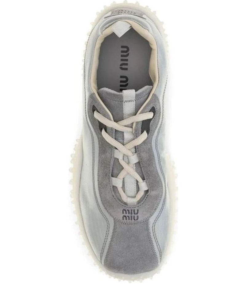 Miu Miu Sneakers in gray, Recycled Polyamide — view 4