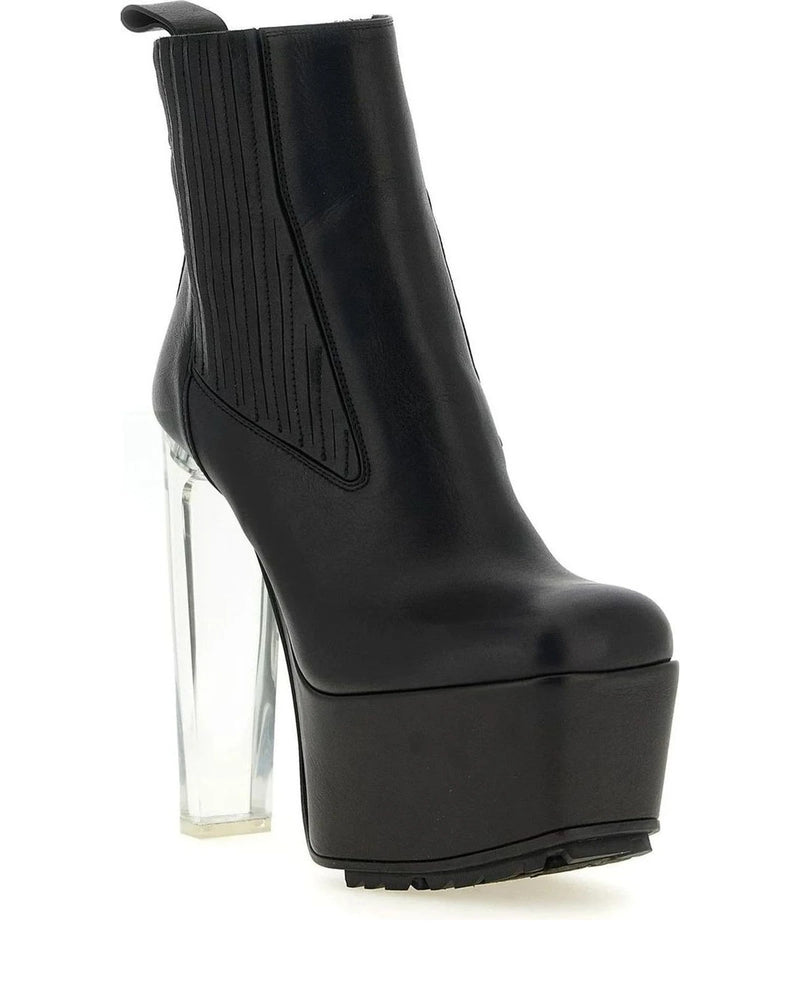 Rick Owens Ankle Boots in black, Calfskin Leather — view 2