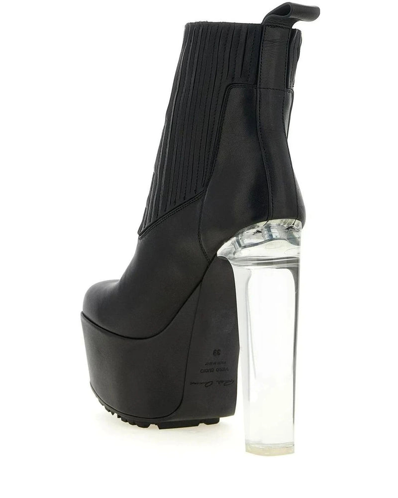Rick Owens Ankle Boots in black, Calfskin Leather — view 3