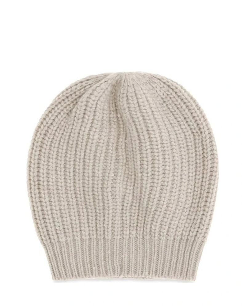 Brunello Cucinelli Beanie in beige, Silk — view 2