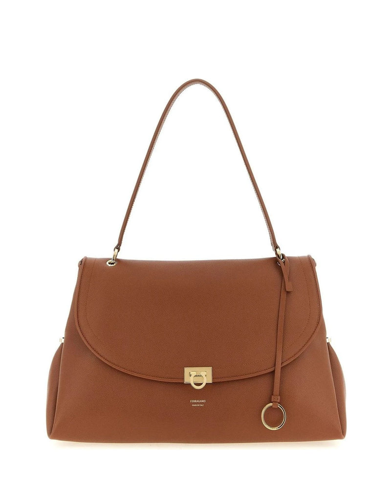 Ferragamo Shoulder Bag in brown, Calfskin Leather