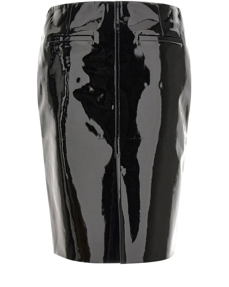 Ferragamo Skirt in black, Lamb Leather — view 2