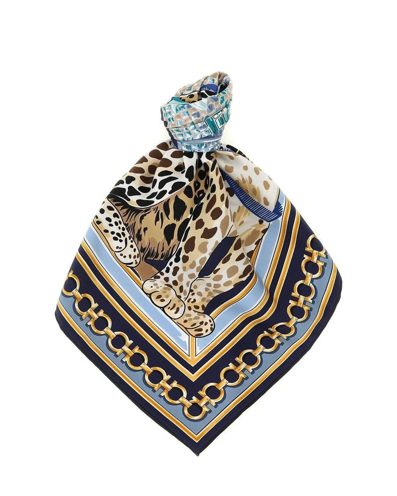 Ferragamo Scarves & Shawl in blue, Silk