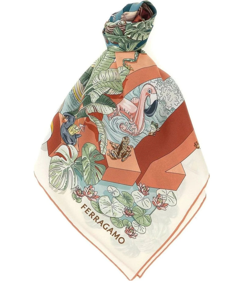 Ferragamo Scarves & Shawl in multicolor, Silk