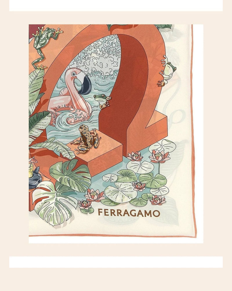 Ferragamo Scarves & Shawl in multicolor, Silk — view 2