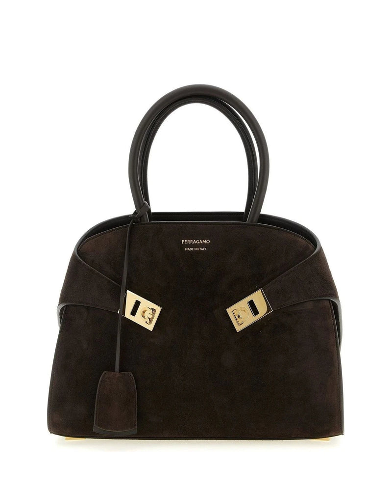 Ferragamo Satchel Bag in brown, Goat Leather