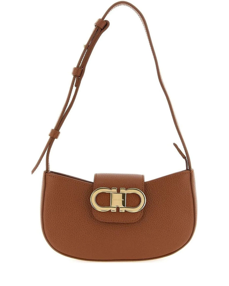 Ferragamo Shoulder Bag in brown, Calfskin Leather