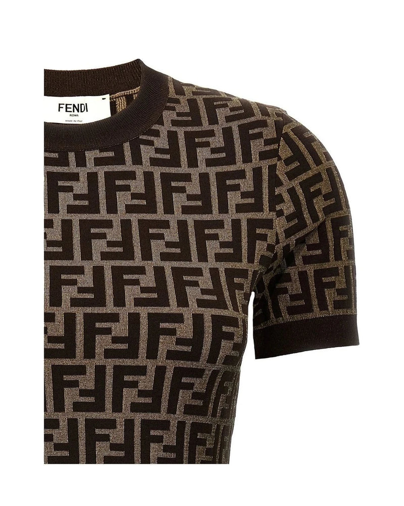 Fendi Sweater in brown, Cotton — view 3