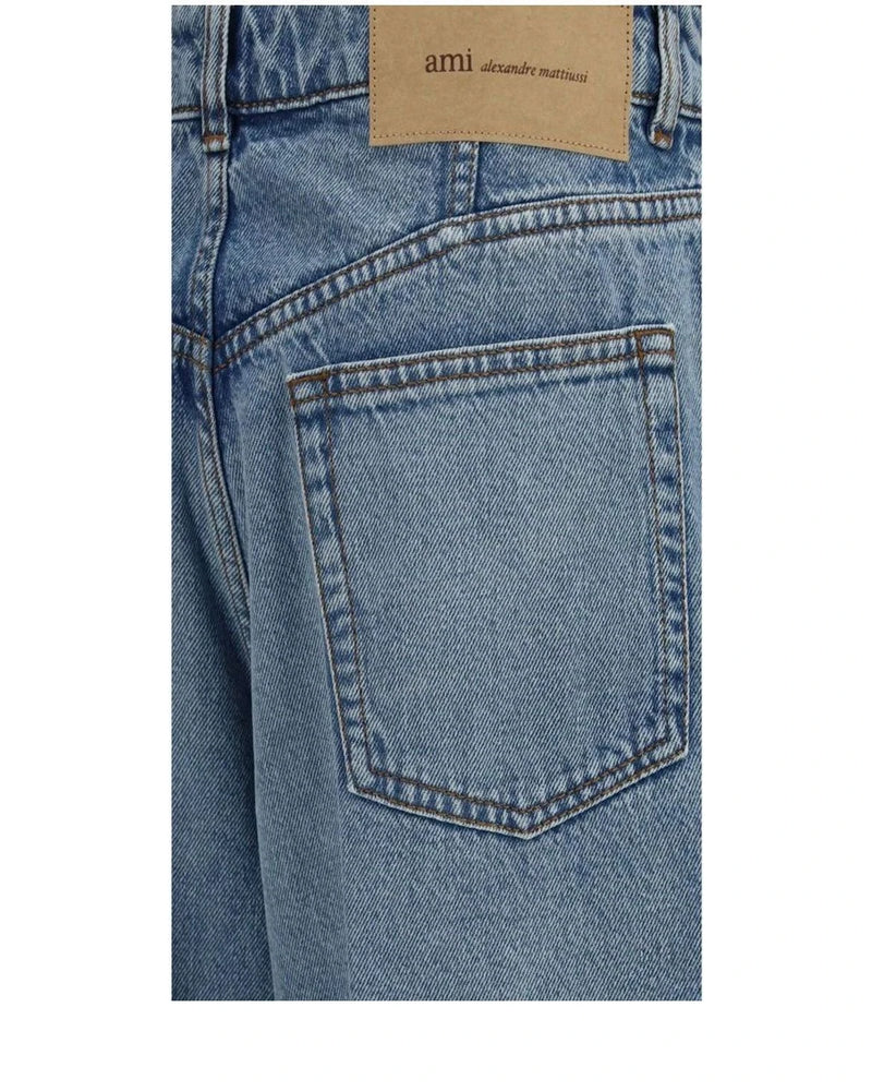 Ami Paris Jean in blue, Cotton — view 3