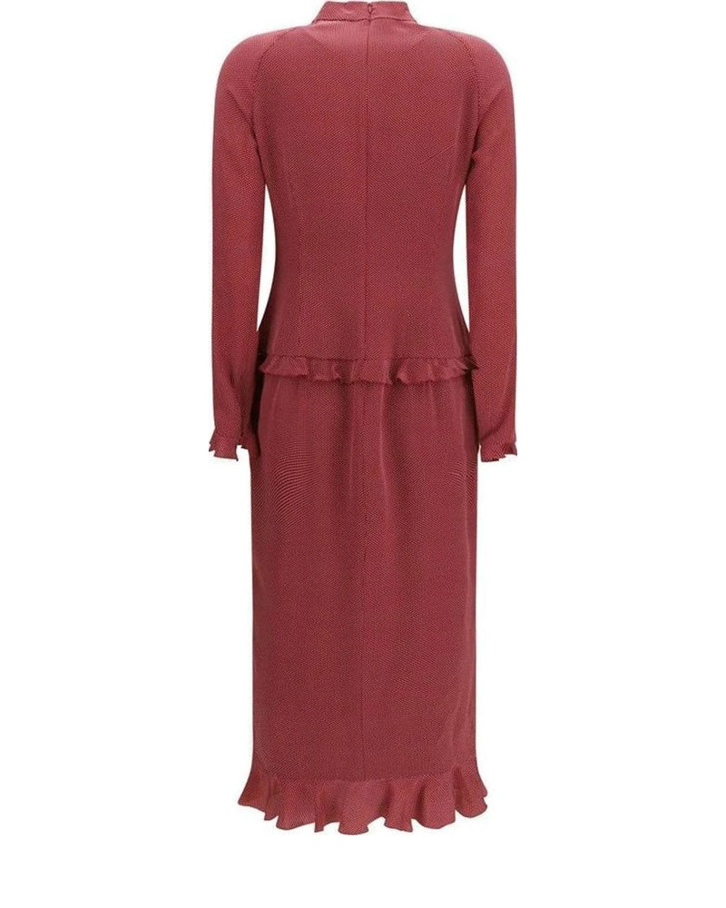 Alessandra Rich Dresse in red, Silk — view 2