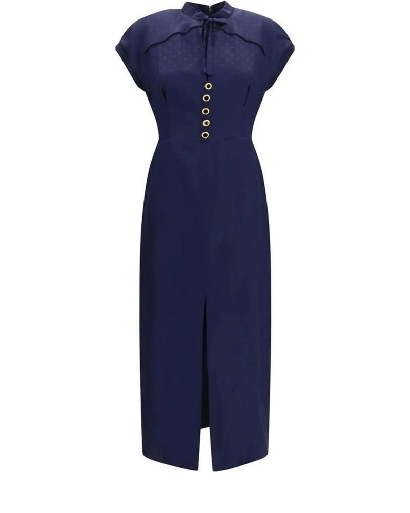 Alessandra Rich Dresse in navy, Silk