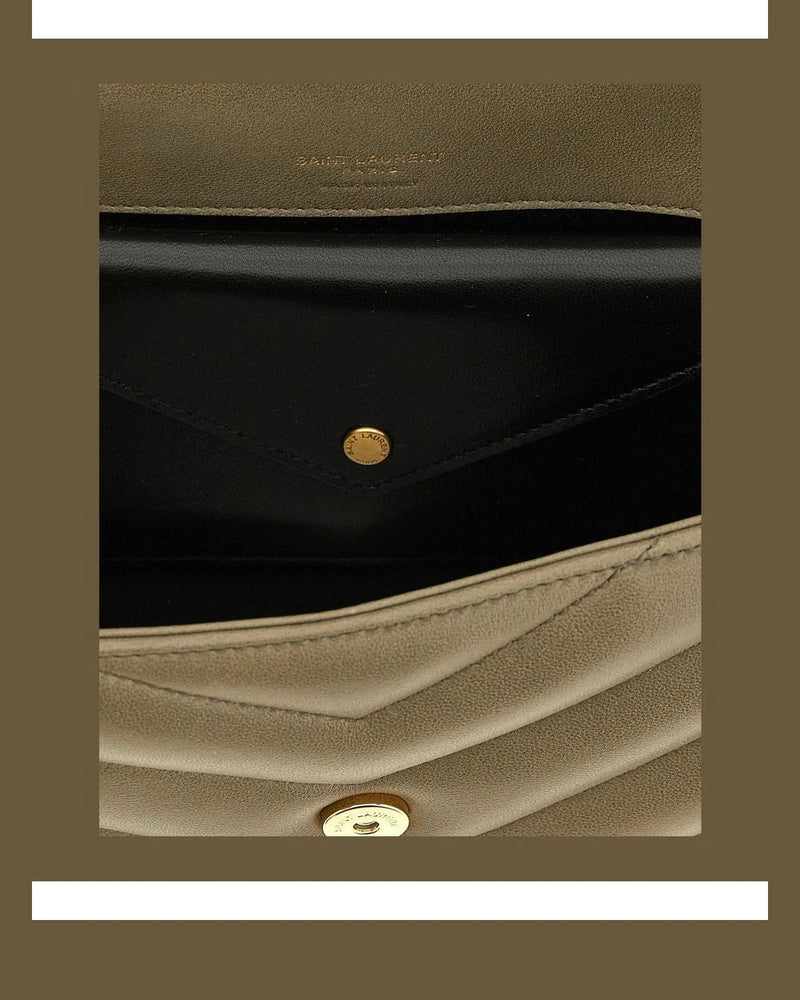 Saint Laurent Shoulder Bag in brown, Lamb Leather — view 4