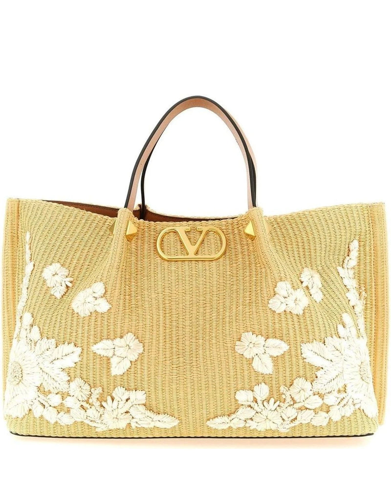 Valentino Garavani Shopping Tote in beige, Cotton