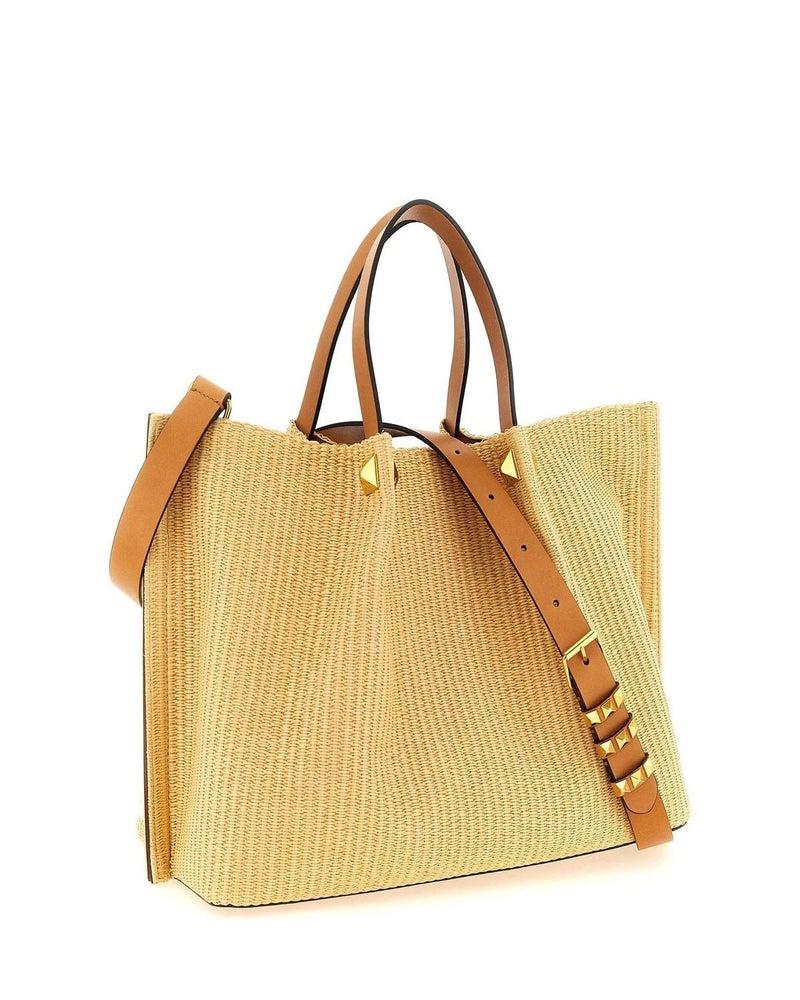 Valentino Garavani Shopping Tote in beige, Cotton — view 2