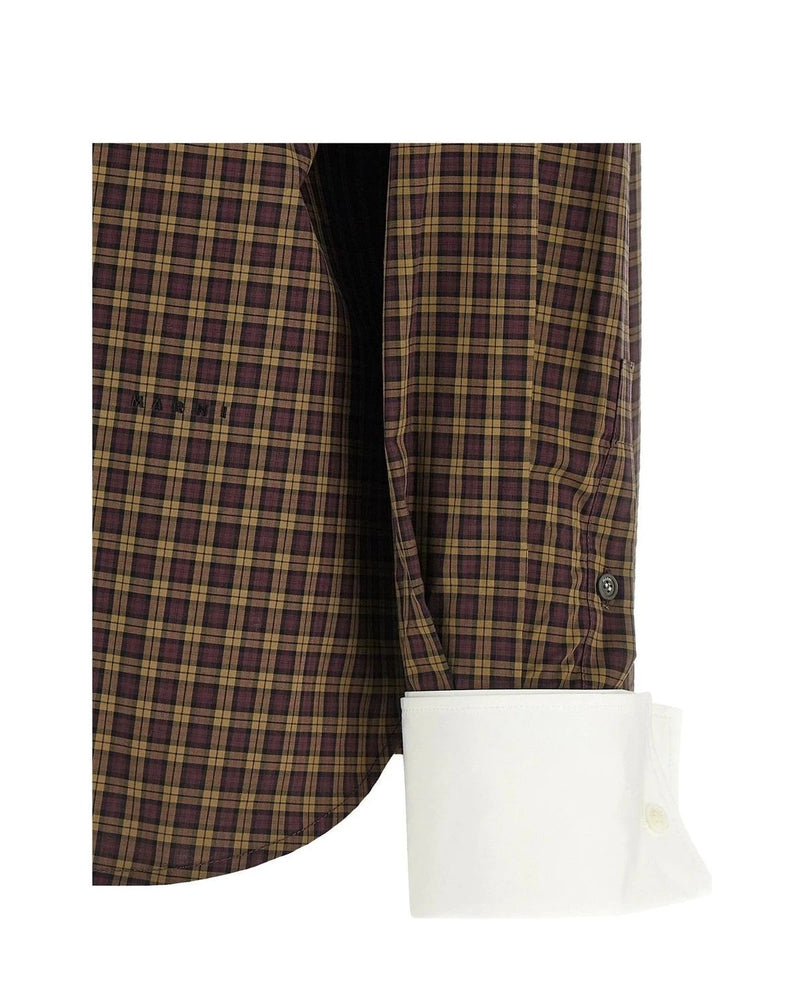 Marni Dress Shirt in brown, Cotton — view 5