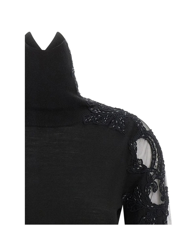 Ermanno Scervino Sweater in black, Virgin Wool — view 3