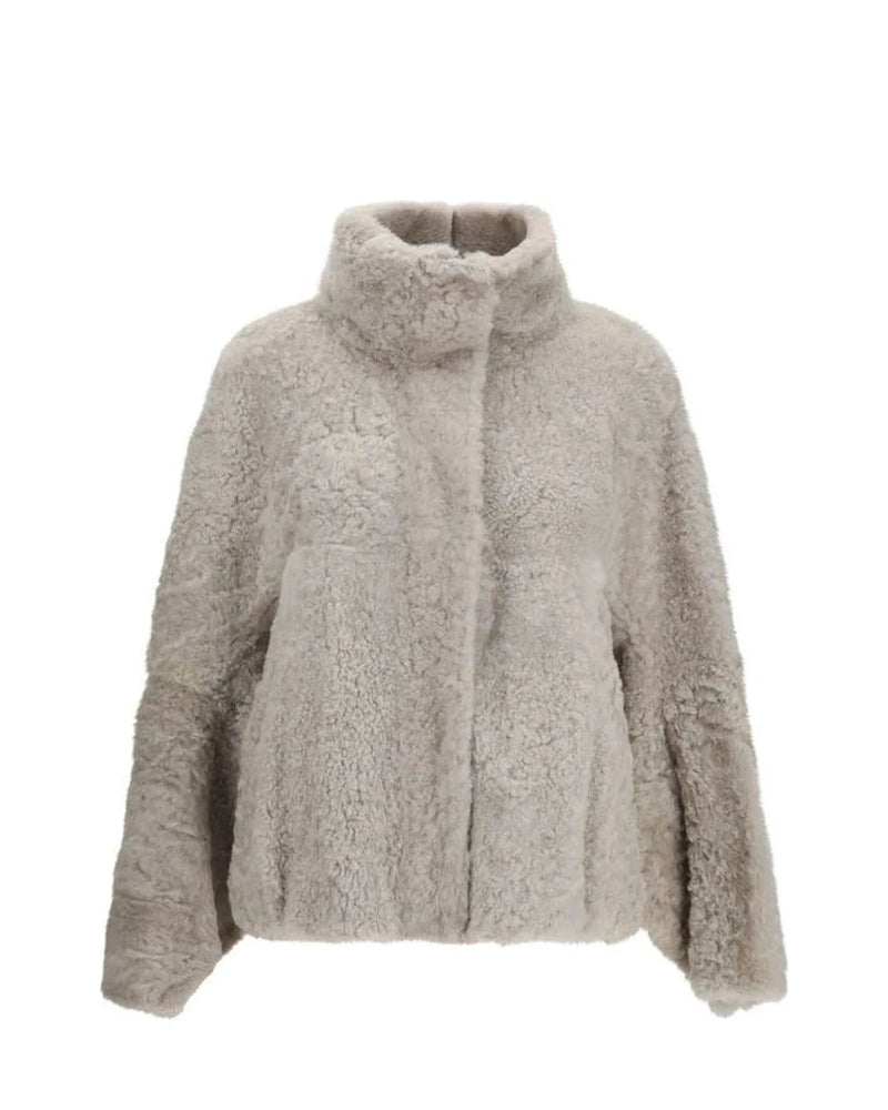 Brunello Cucinelli Bomber Jacket in gray, Faux Fur