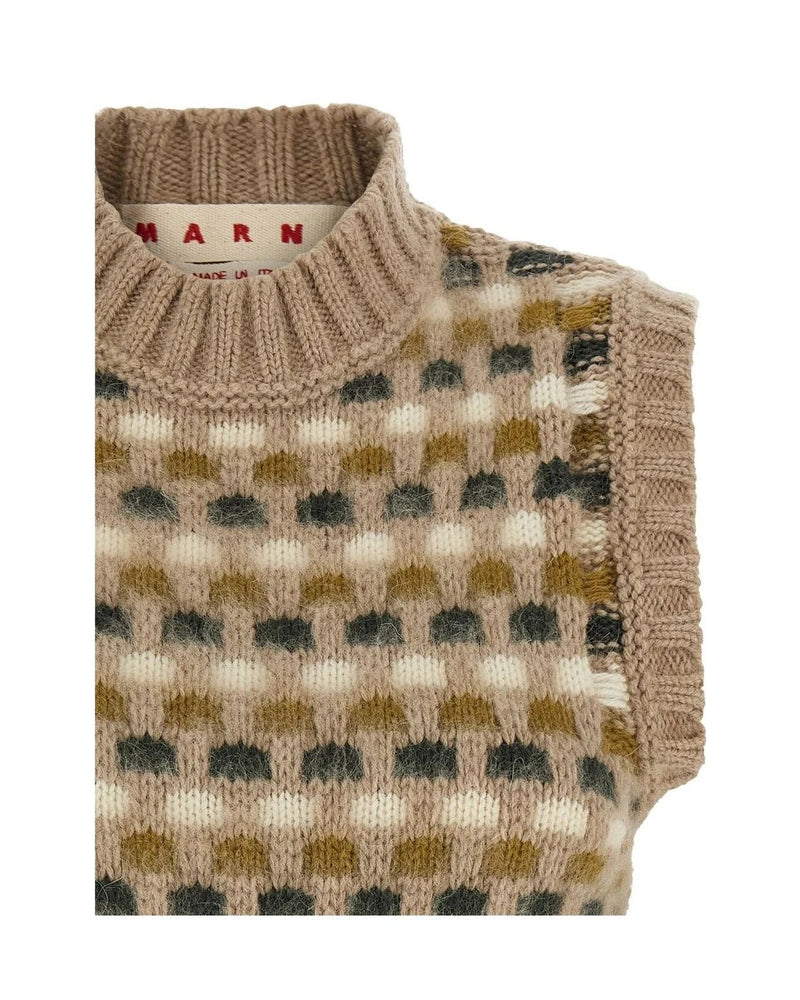 Marni Vest in beige, Wool — view 3