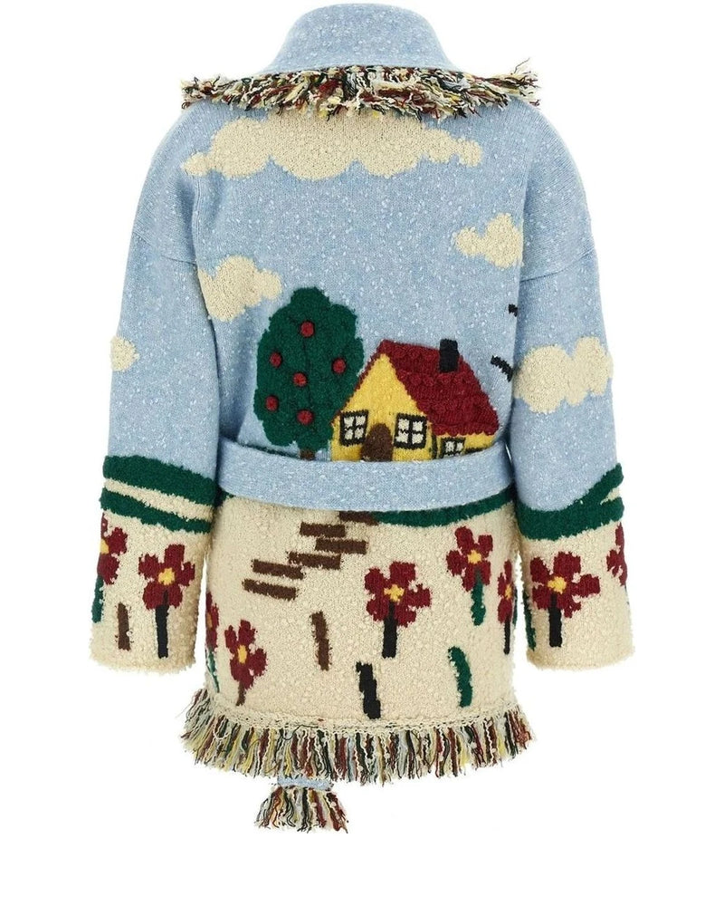 Alanui Cardigan in multicolor, Virgin Wool — view 2