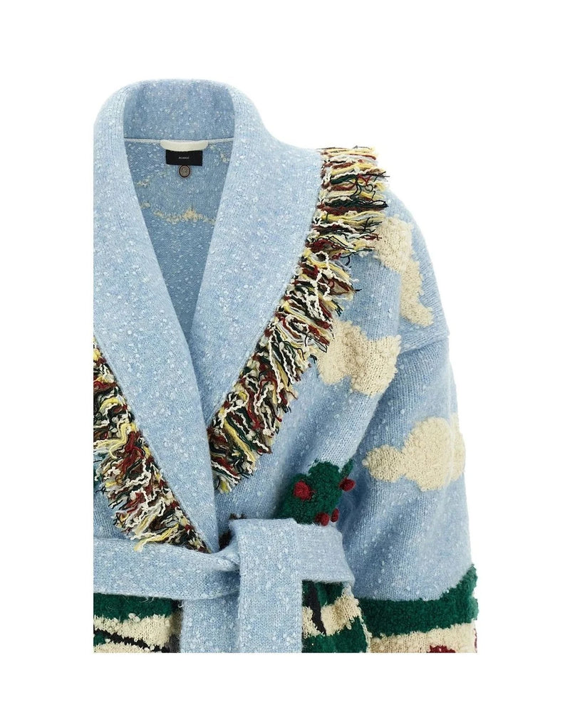 Alanui Cardigan in multicolor, Virgin Wool — view 3