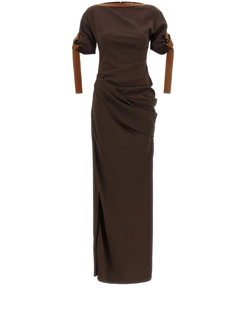 Ferragamo Dresse in brown, Viscose