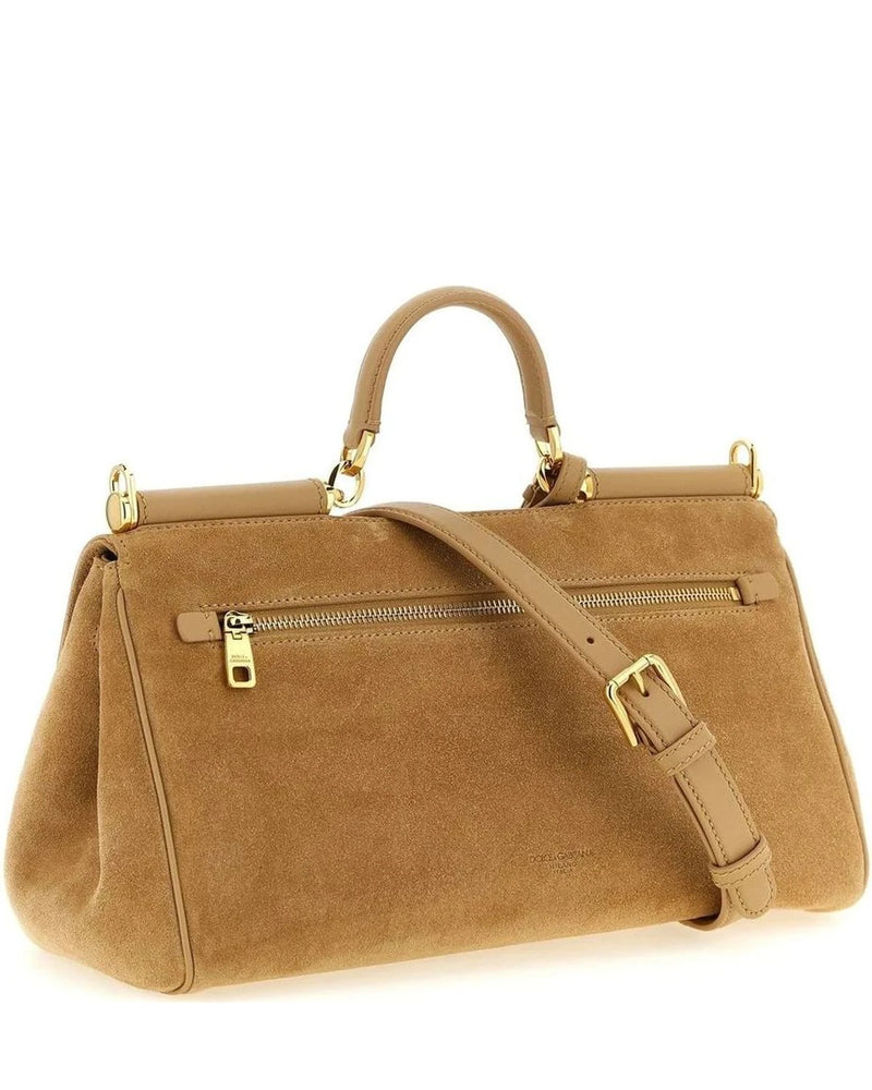 Dolce & Gabbana Satchel Bag in beige, Calf Leather — view 2