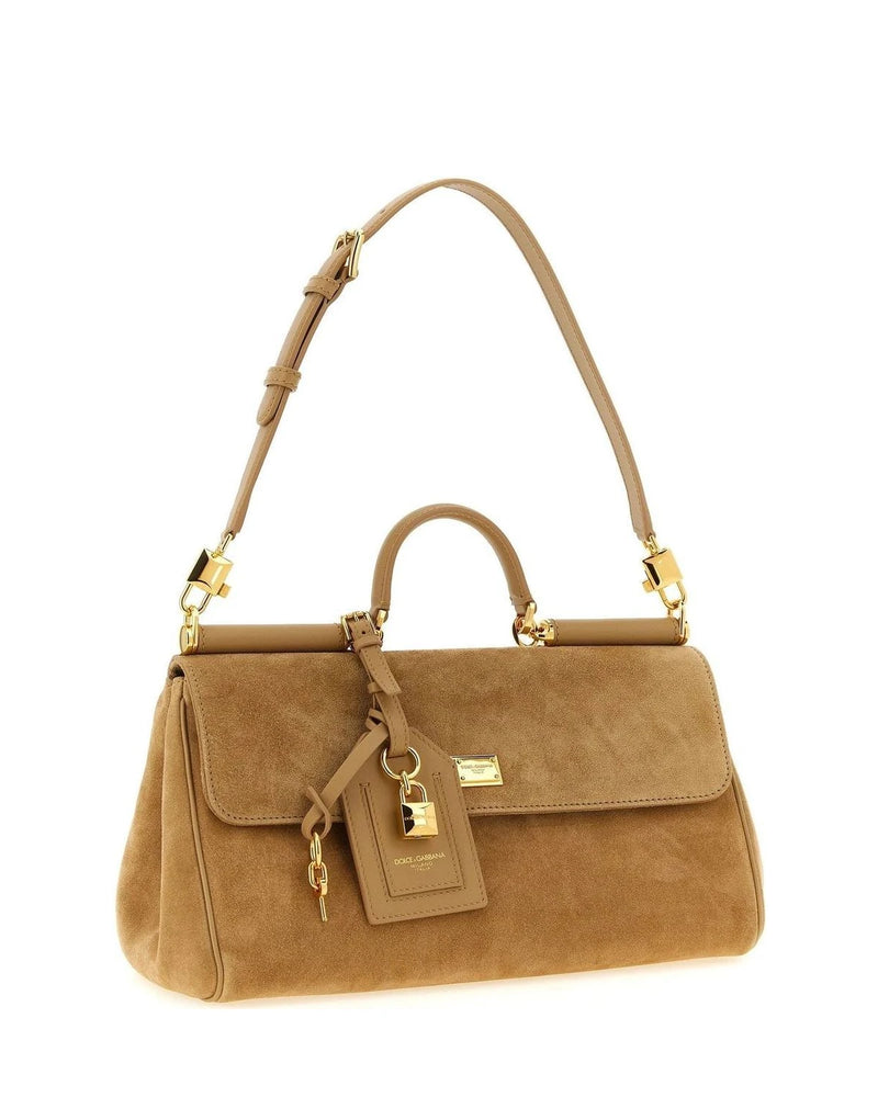 Dolce & Gabbana Satchel Bag in beige, Calf Leather — view 3