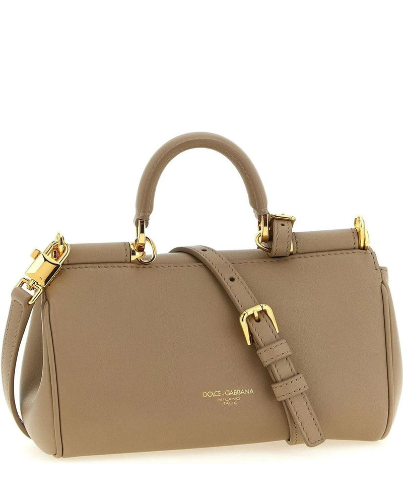 Dolce & Gabbana Satchel Bag in beige, Calf Leather — view 2