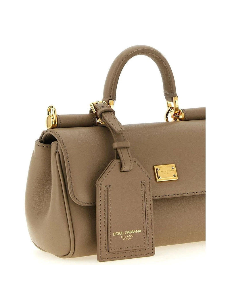 Dolce & Gabbana Satchel Bag in beige, Calf Leather — view 3
