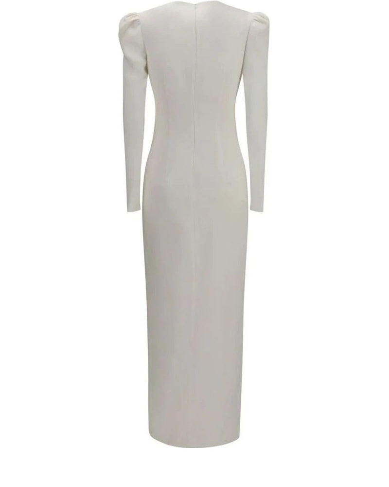 Alessandra Rich Dresse in white, Viscose — view 2