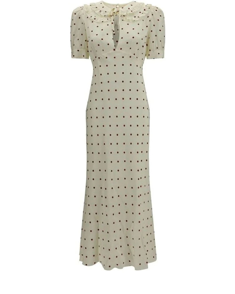 Alessandra Rich Dresse in beige, Silk