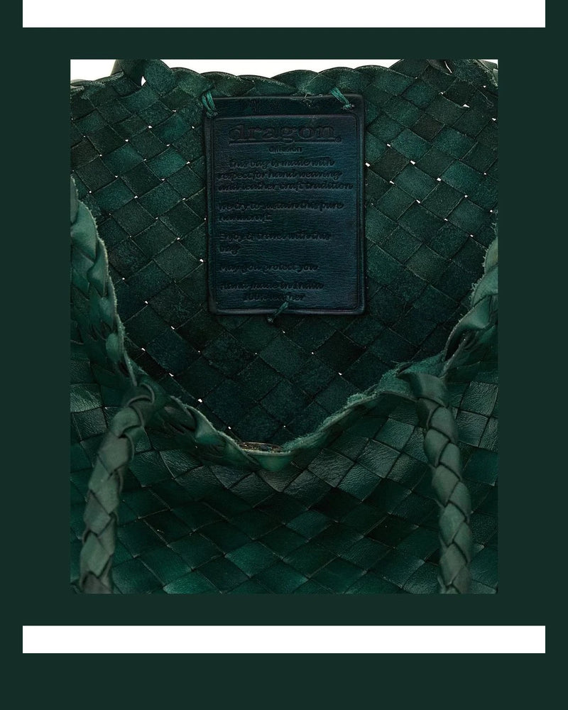 Dragon Diffusion Shopper Bag in green, Calfskin Leather — view 4