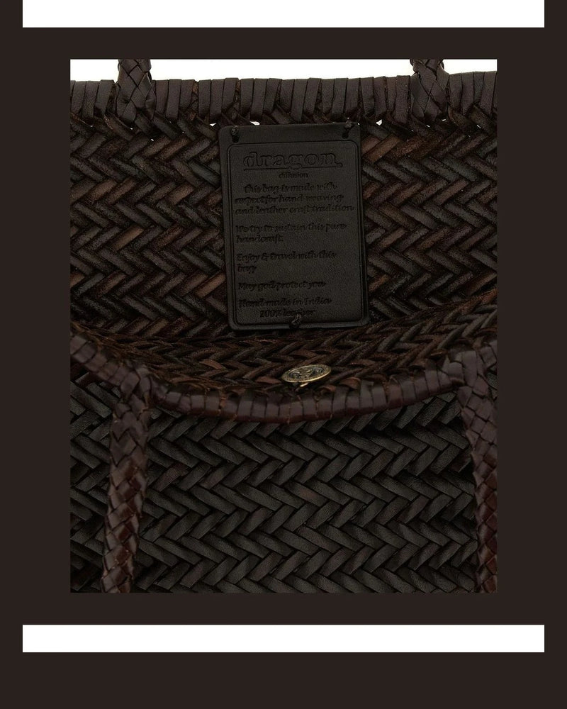 Dragon Diffusion Tote Bag in brown, Calfskin Leather — view 4