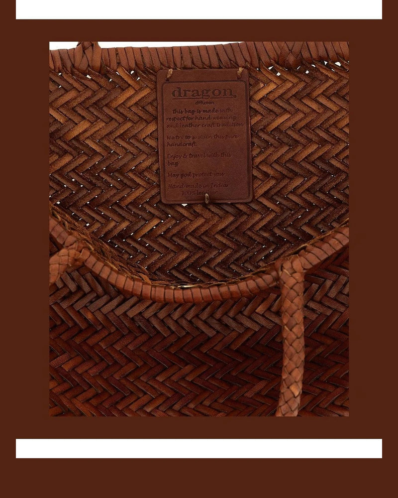 Dragon Diffusion Tote Bag in brown, Calfskin Leather — view 4
