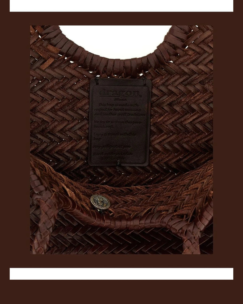 Dragon Diffusion Tote Bag in brown, Cow Leather — view 4