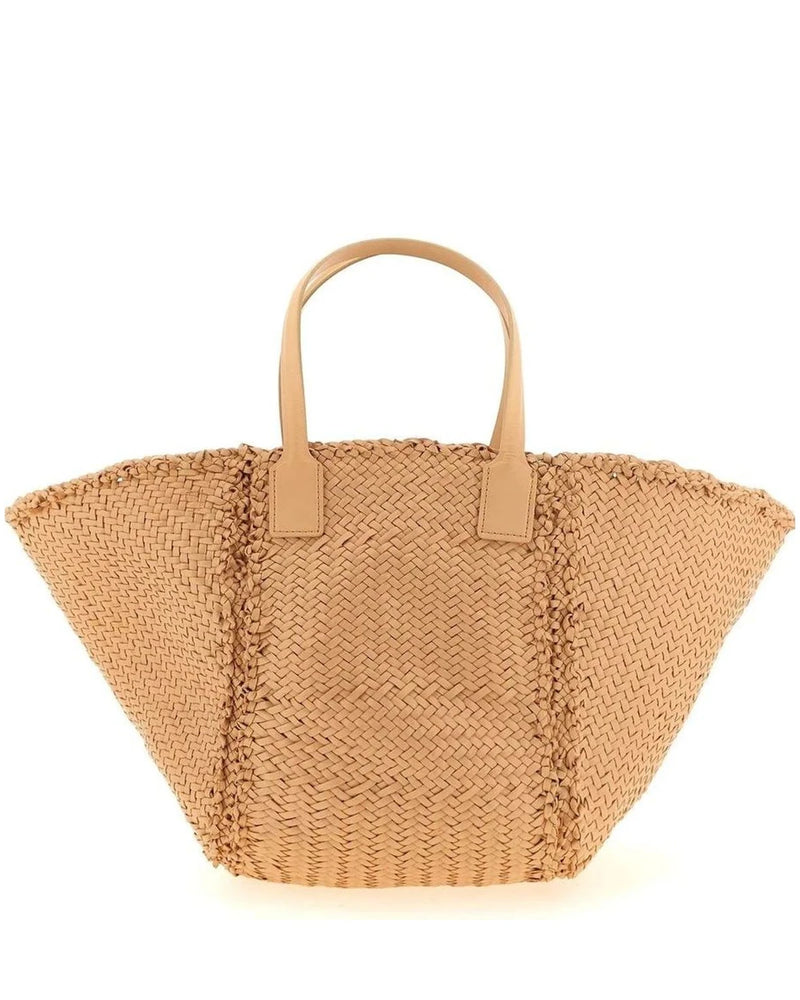 Dragon Diffusion Tote Bag in beige, Calf Leather