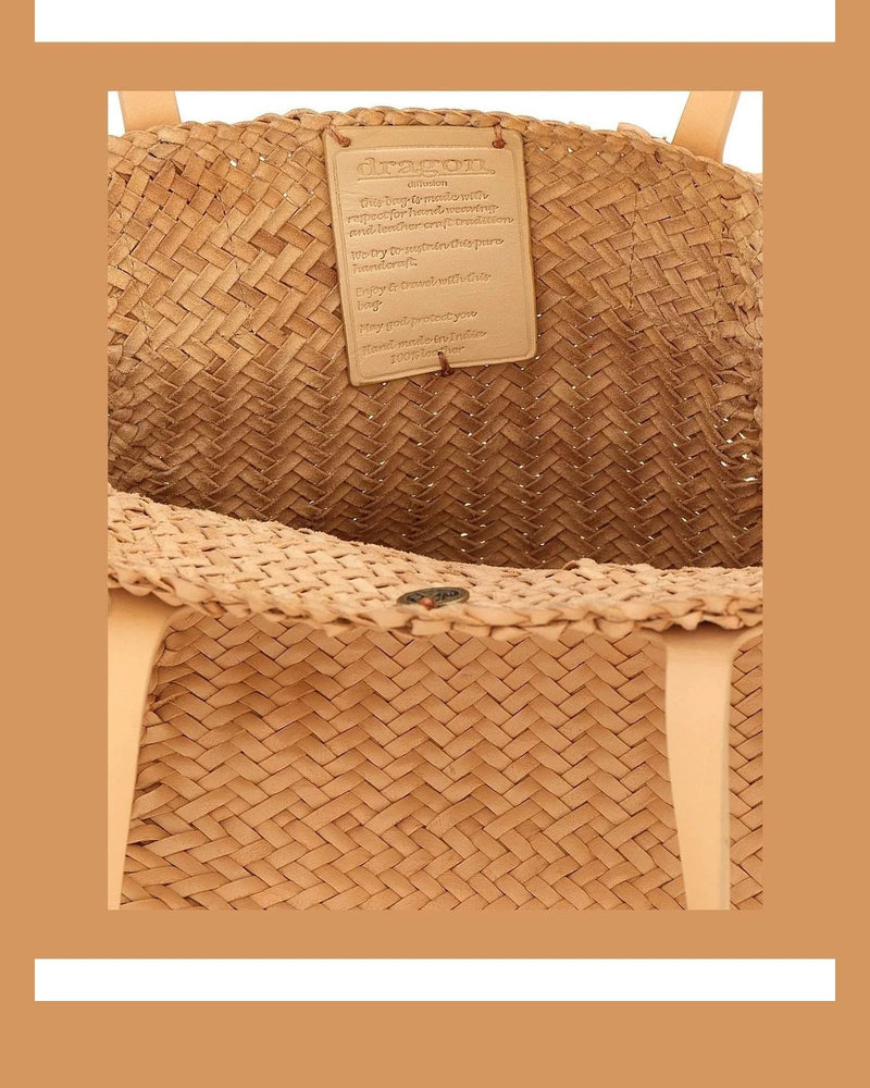 Dragon Diffusion Tote Bag in beige, Calf Leather — view 4