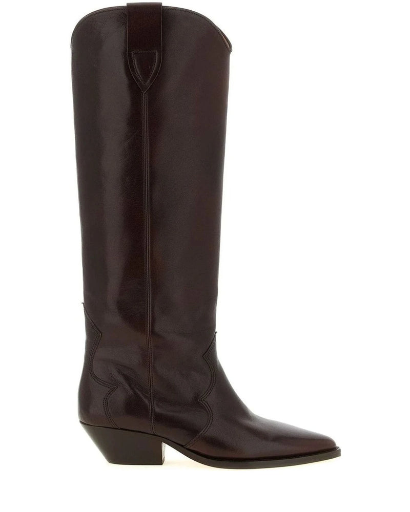 Isabel Marant Knee High Boots in red, Cow Leather
