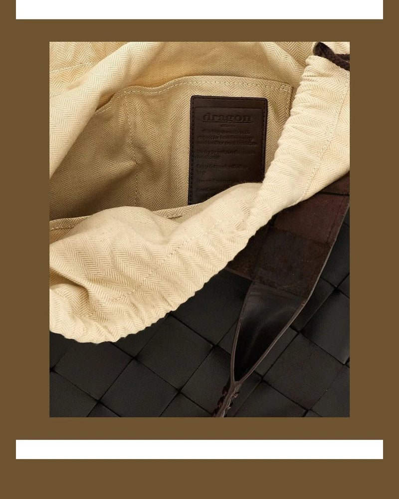 Dragon Diffusion Tote Bag in brown, Calfskin Leather — view 4