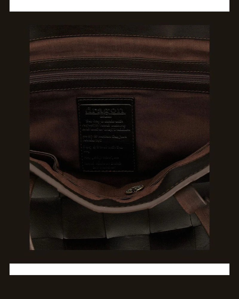 Dragon Diffusion Tote Bag in brown, Calfskin Leather — view 4