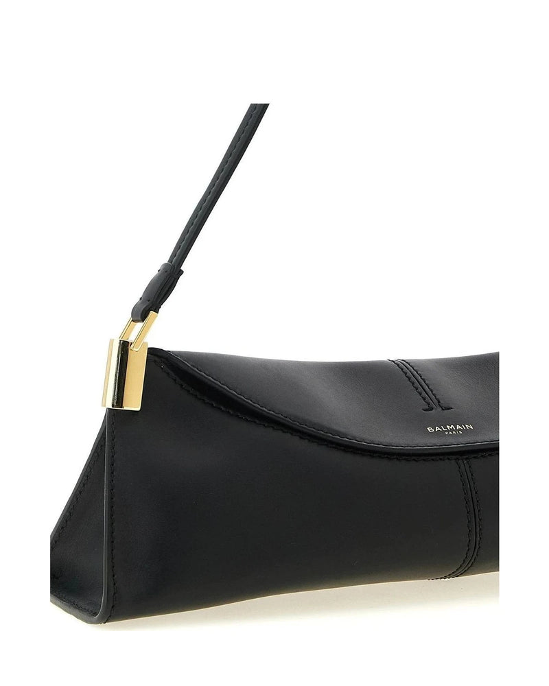 Balmain Shoulder Bag in black, Calfskin Leather — view 3