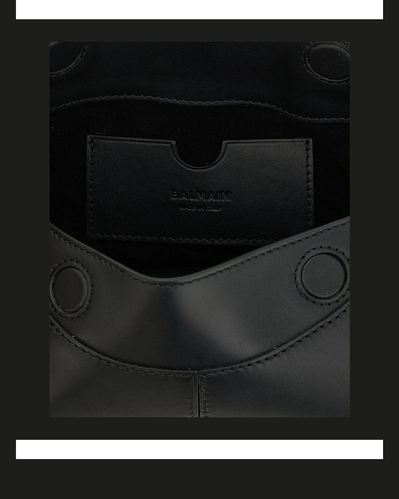 Balmain Shoulder Bag in black, Calfskin Leather — view 4