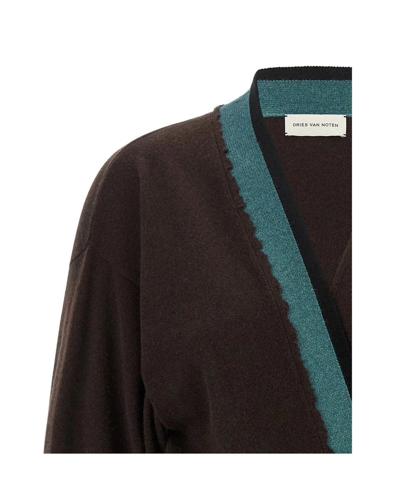 Dries Van Noten Cardigan in brown, Cashmere — view 3