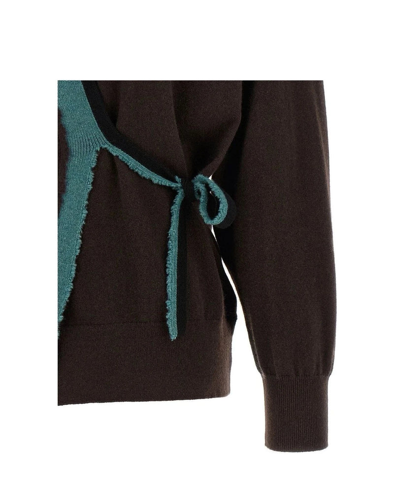 Dries Van Noten Cardigan in brown, Cashmere — view 4