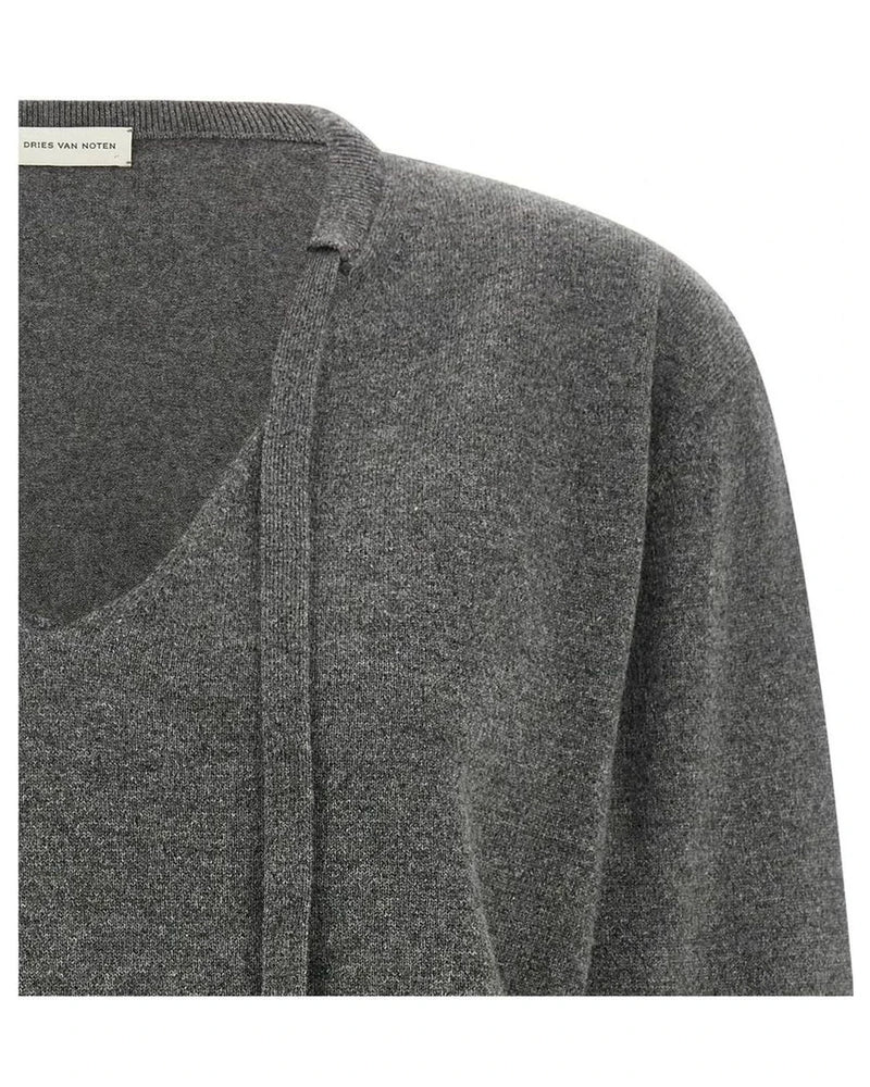 Dries Van Noten Sweater in gray, Cashmere — view 3