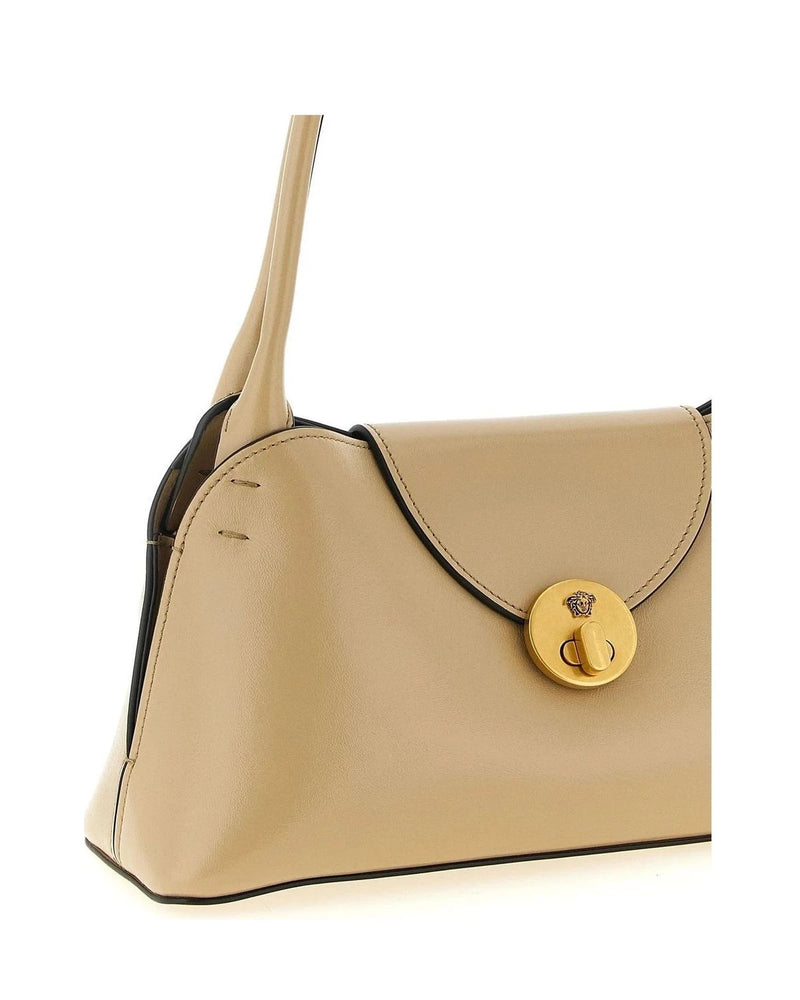Versace Shoulder Bag in beige, Calfskin Leather — view 3