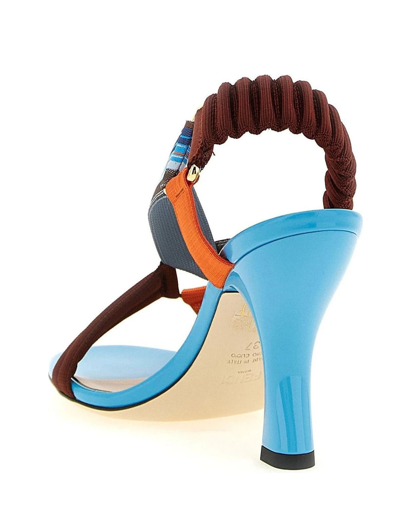 Fendi Sandals in multicolor, Viscose — view 3