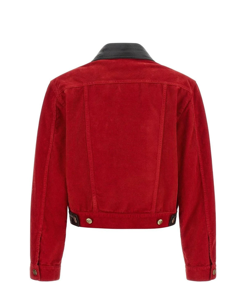 Versace Trucker Jacket in red — view 2