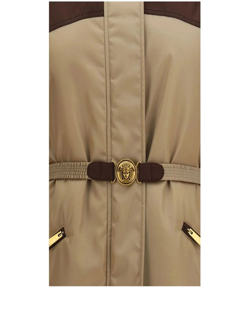 Versace Puffer Jacket in beige, Nylon — view 3